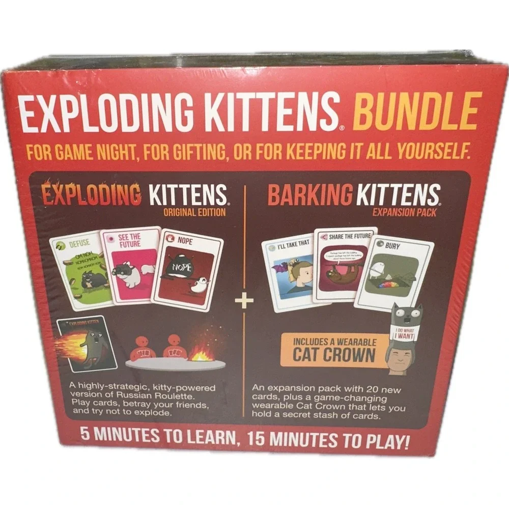 Exploding‎ Kittens Bundle Original Edition And Barking Kittens Expansion Pack
